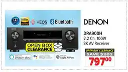 2001 Audio Video DRA900H DENON 2.2 Ch. 100W 8K AV Receiver offer