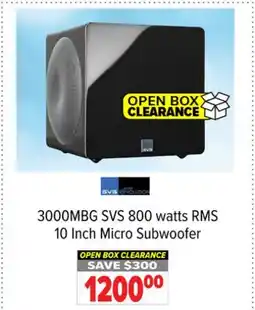 2001 Audio Video 3000MBG SVS 800 watts RMS 10 Inch Micro Subwoofer offer