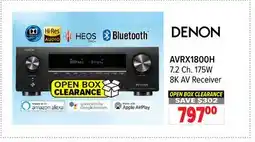 2001 Audio Video AVRX1800H Denon 7.2 Ch. 175W 8K AV Receiver offer