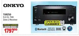 2001 Audio Video TXRZ50 ONKYO 9.2 Ch. THX Zone 2 Receiver offer