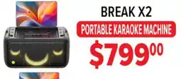 2001 Audio Video BREAK X2 PORTABLE KARAOKE MACHINE offer