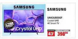 2001 Audio Video UN43U8000F 43 Crystal UHD 4K Smart TV offer
