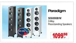 2001 Audio Video SE6000B/W Paradigm 3-Way Floorstanding Speakers offer