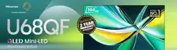 2001 Audio Video 55U68QF Hisense 55 QLED Mini-LED TV offer