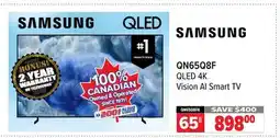 2001 Audio Video QN65Q8F 65 QLED 4K Vision AI Smart TV offer