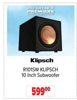 2001 Audio Video R101SW KLIPSCH 10 Inch Subwoofer offer