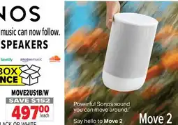 2001 Audio Video MOVE2US1B - Sonos sound offer