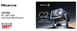 2001 Audio Video C2ULTRA 65- 300 Triple Laser Smart Mini Projector offer