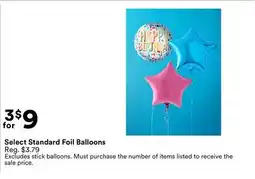 Michaels Select Standard Foil Balloons offer