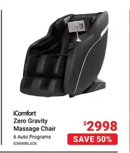 Visions Electronics iComfort Massage Chair Zero Gravity offer