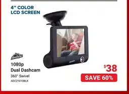 Visions Electronics 1080p Dual Dashcam 360° Swivel offer