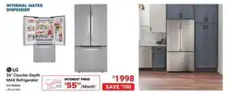 Visions Electronics LG 36 Counter-Depth MAX Refrigerator offer