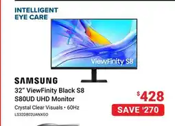 Visions Electronics Samsung 32 ViewFinity Black S8 S80UD UHD Monitor offer
