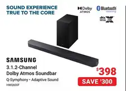 Visions Electronics SAMSUNG 3.1.2-Channel Dolby Atmos Soundbar offer