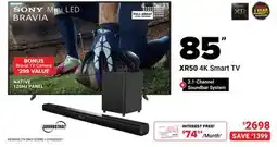 Visions Electronics 85 XR50 4K Smart TV offer