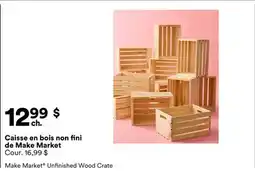 Michaels Caisse en bois non fini de Make Market offer