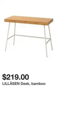 IKEA LILLÅSEN Desk, bamboo offer