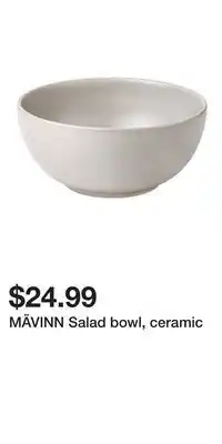 IKEA MÄVINN Salad bowl, ceramic offer