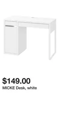 IKEA MICKE Desk, white offer