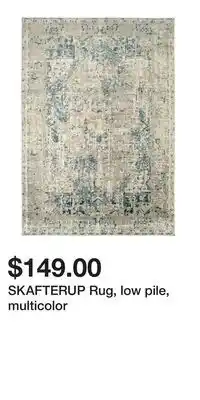 IKEA SKAFTERUP Rug, low pile, multicolor offer