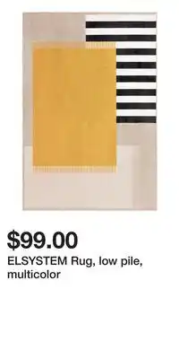 IKEA ELSYSTEM Rug, low pile, multicolor offer
