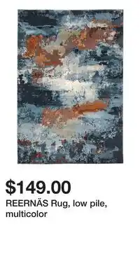 IKEA REERNÄS Rug, low pile, multicolor offer