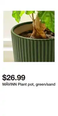 IKEA MÄVINN Plant pot, green/sand offer