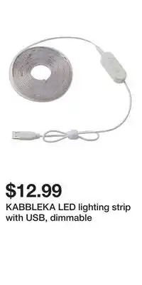 IKEA KABBLEKA LED lighting strip with USB, dimmable offer