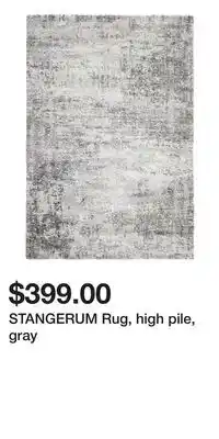 IKEA STANGERUM Rug, high pile, gray offer