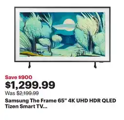 Best Buy Samsung The Frame 65 4K UHD HDR QLED Tizen Smart TV (QN65LS03FAFXZC) - 2025 OPEN BOX 10/10 offer
