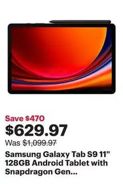 Best Buy Samsung Galaxy Tab S9 11 128GB Android Tablet with Snapdragon Gen 2 Processor - Graphite offer