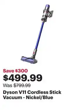 Best Buy Dyson V11 Cordless Stick Vacuum - Nickel/Blue offer