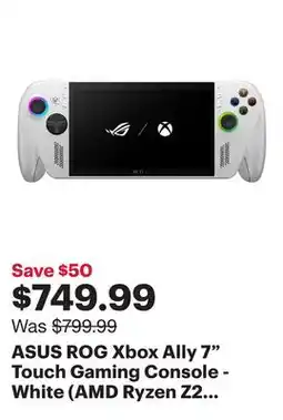 Best Buy ASUS ROG Xbox Ally 7 Touch Gaming Console - White (AMD Ryzen Z2 A/16GB RAM/512GB SSD/Windows 11) offer