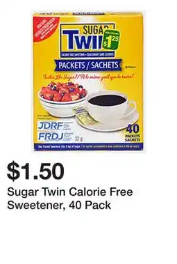 Dollarama Sugar Twin Calorie Free Sweetener offer