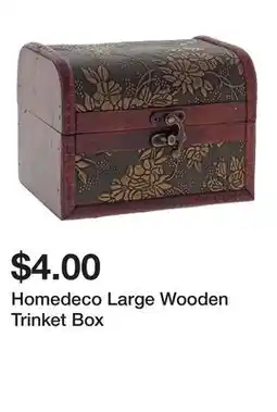 Dollarama Homedeco Large Wooden Trinket Box offer