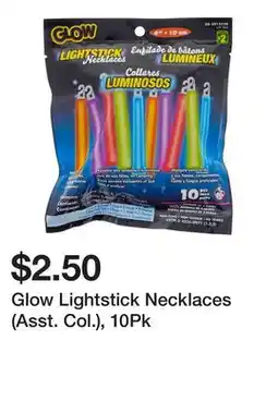 Dollarama Glow Lightstick Necklaces (Asst. Col.) offer