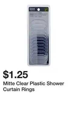 Dollarama Mitte Clear Plastic Shower Curtain Rings offer