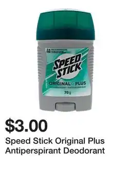 Dollarama Speed Stick Original Plus Antiperspirant Deodorant offer