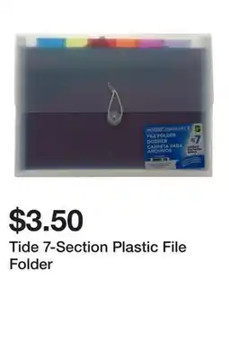 Dollarama Tide 7-Section Plastic File Folder offer