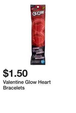 Dollarama Valentine Glow Heart Bracelets offer