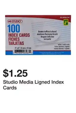 Dollarama Studio Media Ligned Index Cards offer