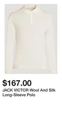 Holt Renfrew JACK VICTOR Wool And Silk Long-Sleeve Polo offer