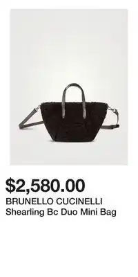 Holt Renfrew BRUNELLO CUCINELLI Shearling Bc Duo Mini Bag offer