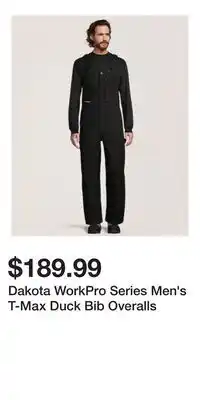 Mark's Dakota WorkPro Series Men's T-Max Duck Bib Overalls offer