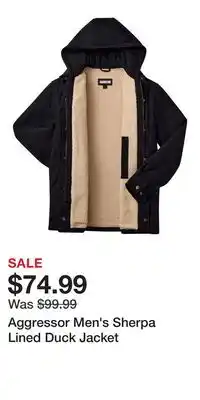 Mark's Aggressor Men's Sherpa Lined Duck Jacket offer