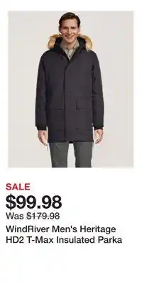 Mark's WindRiver Men's Heritage HD2 T-Max Insulated Parka offer