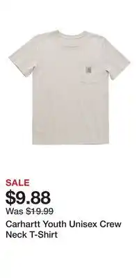 Mark's Carhartt Youth Unisex Crew Neck T-Shirt offer