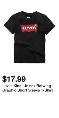 Mark's Levi's Kids' Unisex Batwing Graphic Short Sleeve T-Shirt offer