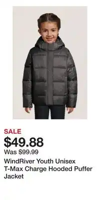 Mark's WindRiver Youth Unisex T-Max Charge Hooded Puffer Jacket offer