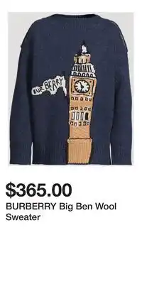 Holt Renfrew BURBERRY Big Ben Wool Sweater offer